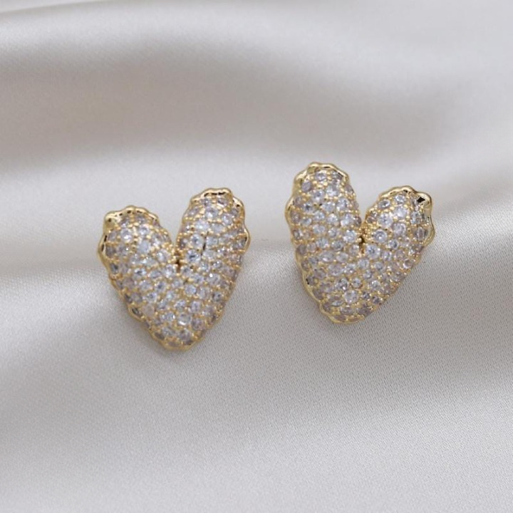 Zircon Heart Stud korean Earrings