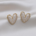 Zircon Heart Stud korean Earrings