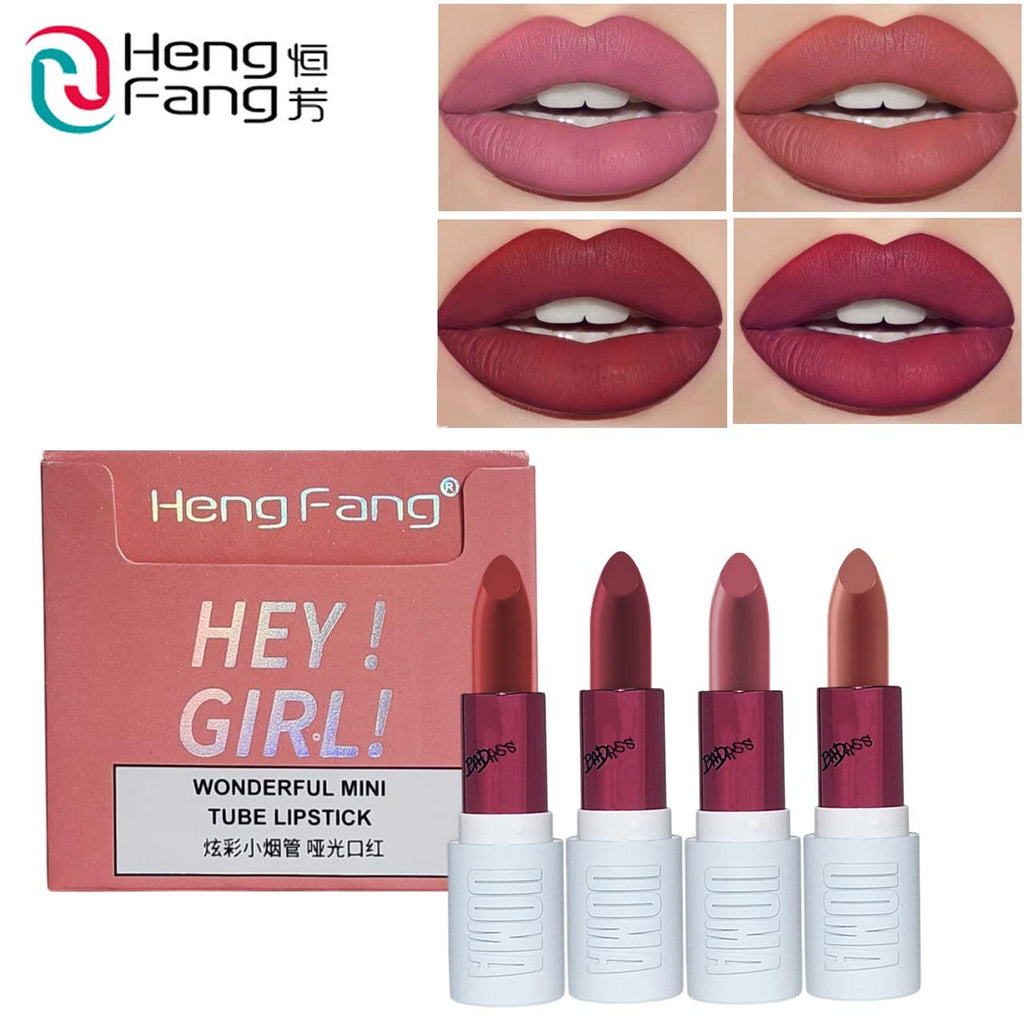 4 Pcs Lipstick Set Creamy Multicolor