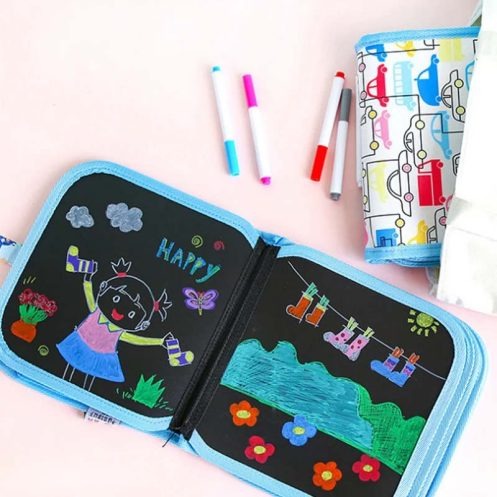 Doodle Magic Blackboard Book with 3 Color Markers