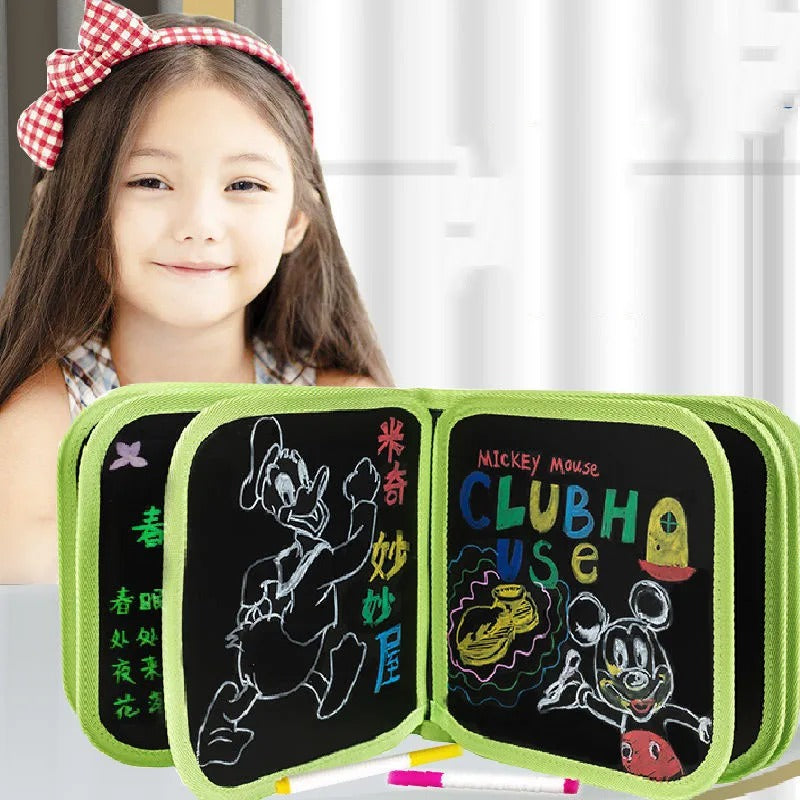 Doodle Magic Blackboard Book with 3 Color Markers