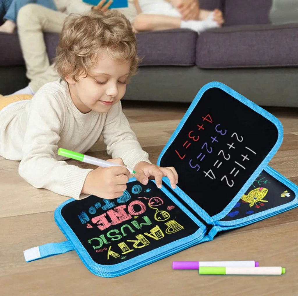 Doodle Magic Blackboard Book with 3 Color Markers