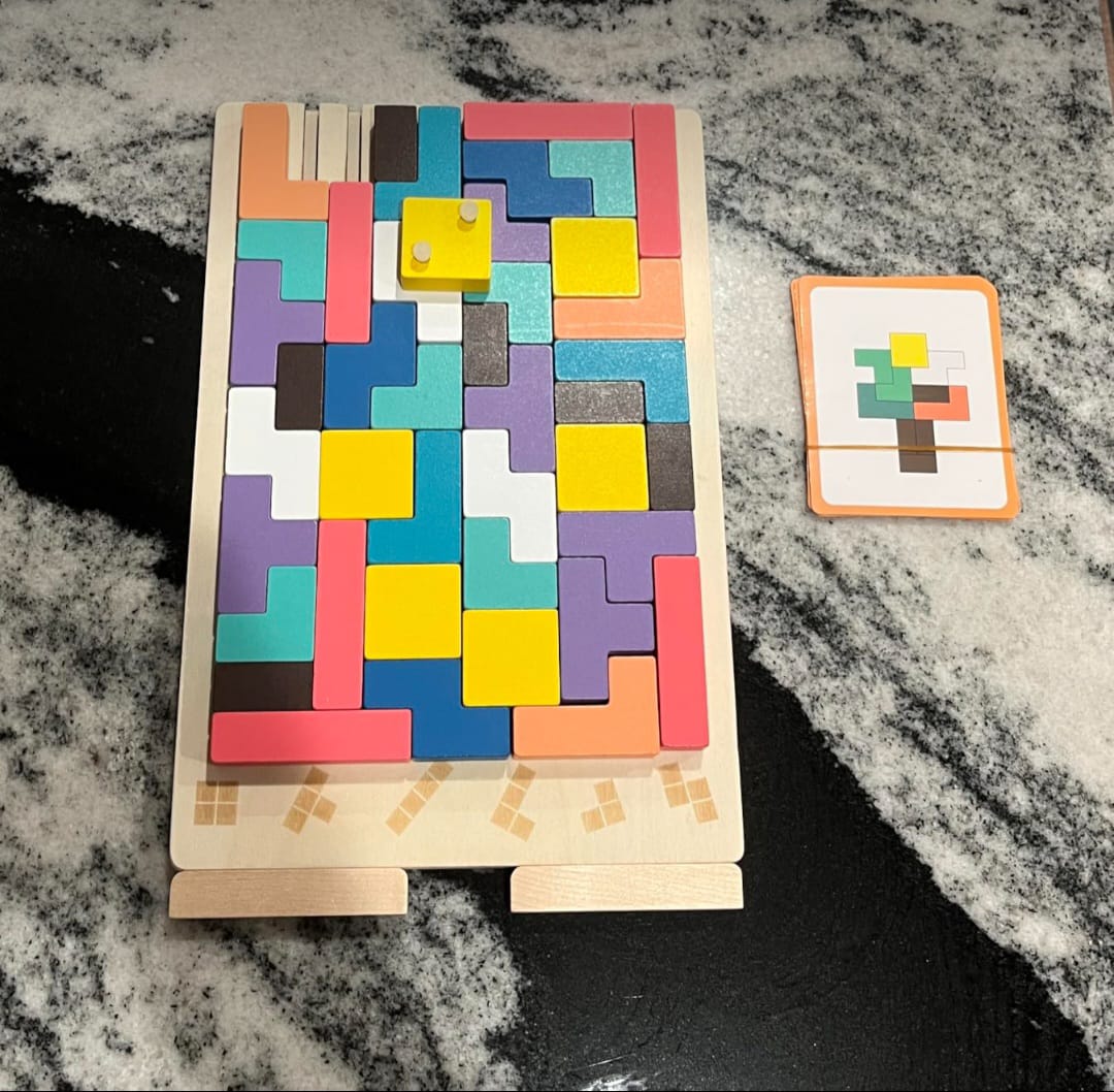 Wooden Puzzle Tetris Game