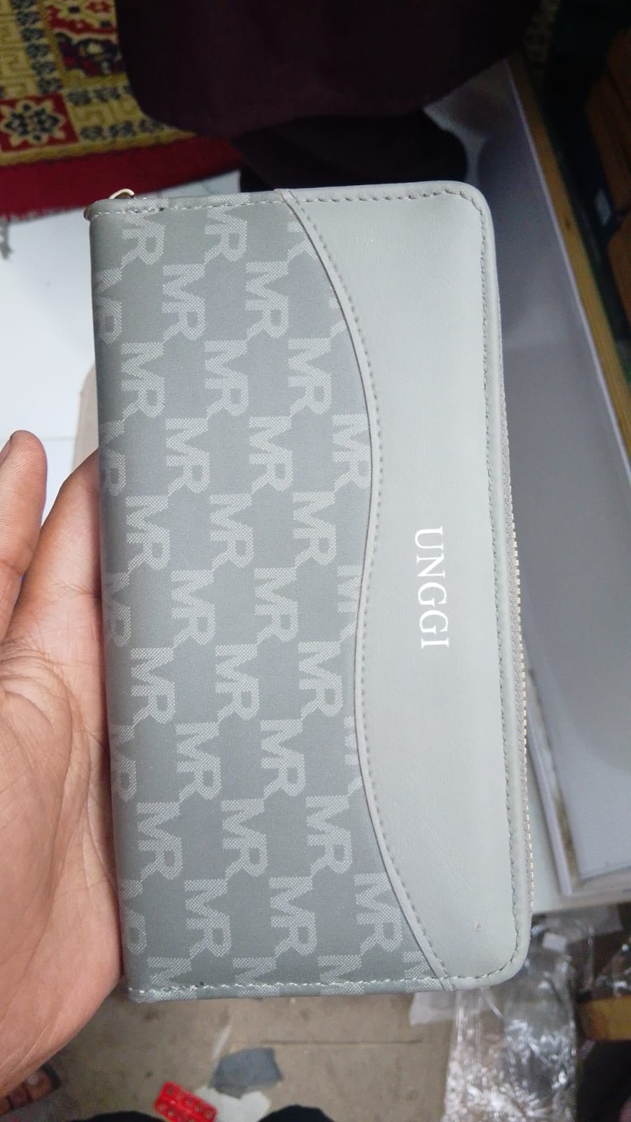 Stylish Zip Around Wallet for Women (Gray)