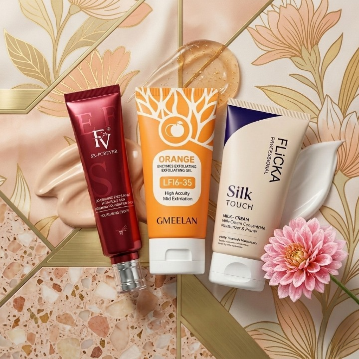 3 In 1 Deal FV Orange Gel And Flicka Pack With Liquid Foundation And Primer