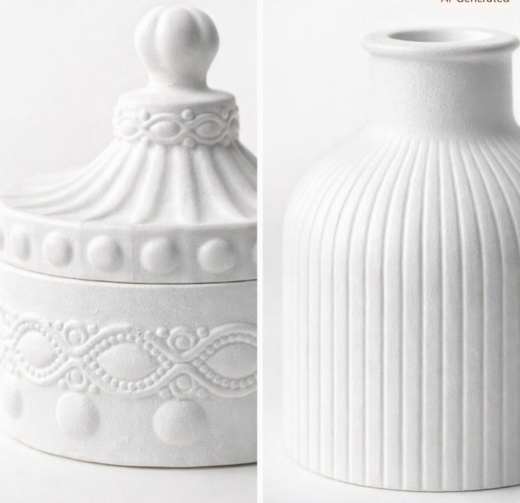 Organizer & Home Decor Set with Oval Tray