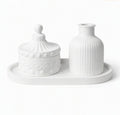 Organizer & Home Decor Set with Oval Tray